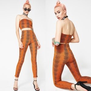 Dolls Kill Serpentine Snake Legging Tube Set
